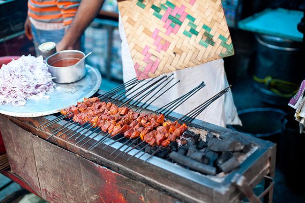 Seekh Kababs on the street