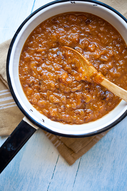 Greengage jam with fennel seeds and cracked pepper.