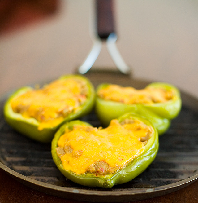 Stuffed Bell peppers with French bread