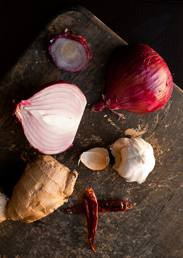 Ingredients for an Indian Curry Paste