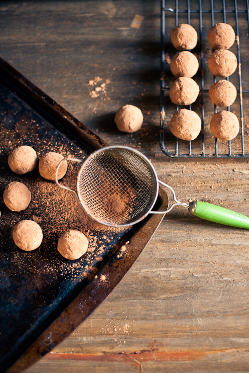 Cocoa Covered Pistachio Date Truffles