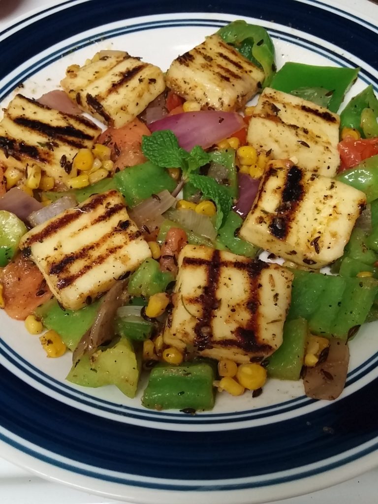 Grilled Paneer with sauteed & Crunchy veggies