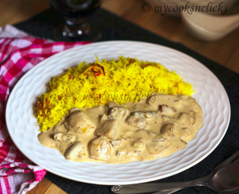 Mushroom Stroganoff with Saffron Rice